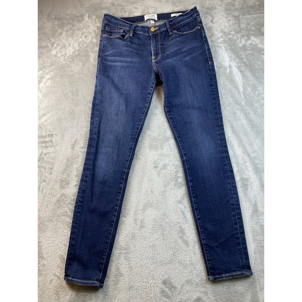 Frame Denim Jeans Women's Sz 31 Le Skinny De Jeanne Jeans Straight‎ Leg Made USA
